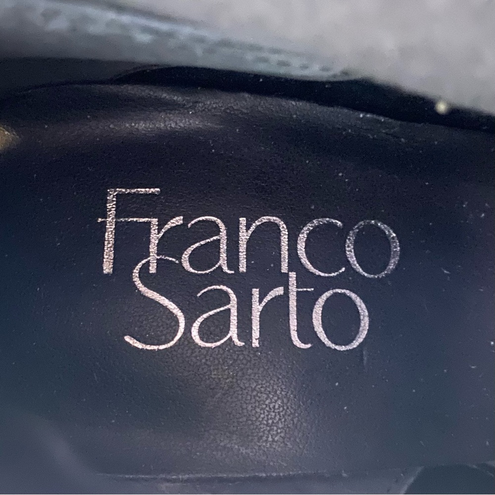Franco Sarto Womens Shoes Tribute Boots Sz 6 Tall Black Vegan Heeled Feminine - Picture 10 of 13